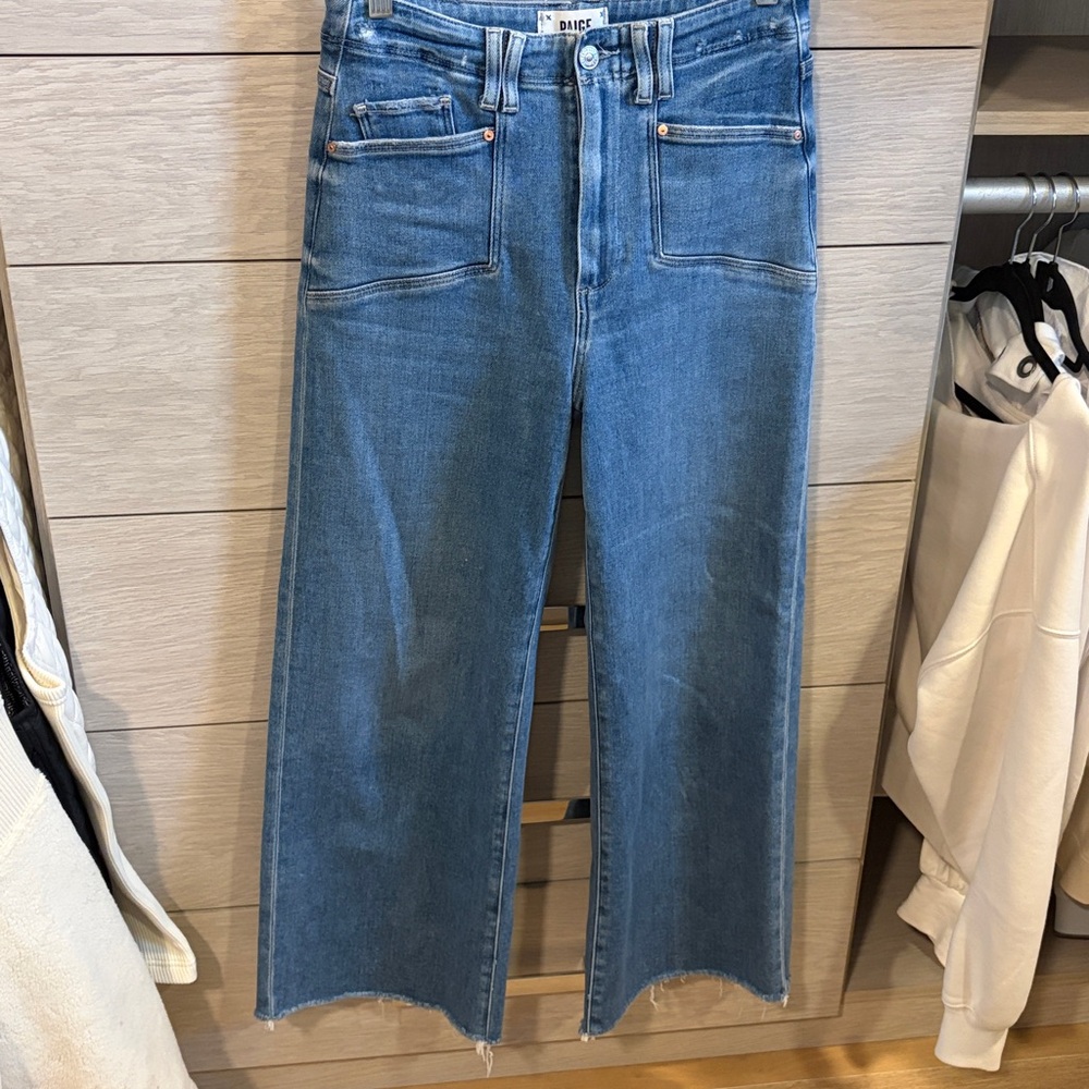 Paige Anessa Blue Wide-Leg Jeans size 28
